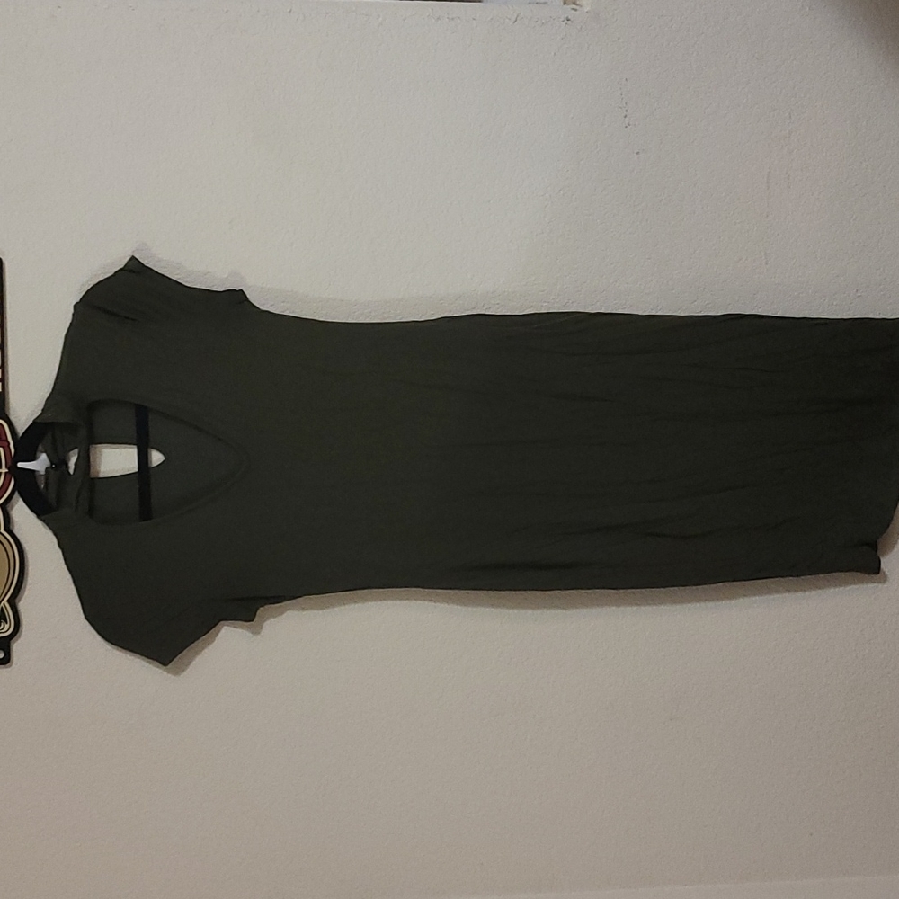 Army green bodycon dress